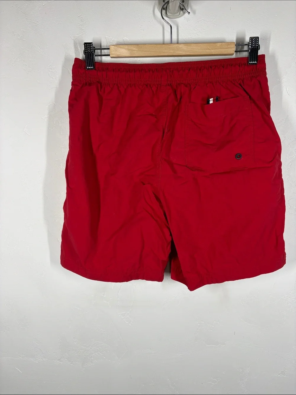 Tommy Hilfiger Bright Red Swim Shorts with Contrast Drawstring size small